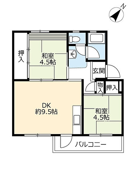 UR藤山台 ｜愛知県春日井市藤山台4丁目(賃貸マンション2DK・1階・43.33㎡)の写真 その1