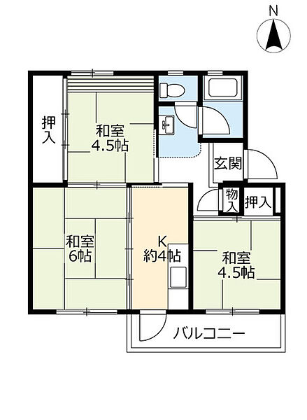 UR藤山台 ｜愛知県春日井市藤山台1丁目(賃貸マンション2DK・5階・43.33㎡)の写真 その2