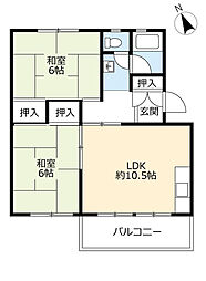 間取図画像 2LDK