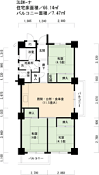 UR都市機構高座台団地102号棟 1LDKの間取図画像