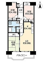 URアーバンラフレ志賀  ｜ 愛知県名古屋市北区志賀町4丁目（賃貸マンション3LDK・2階・70.60㎡） その2