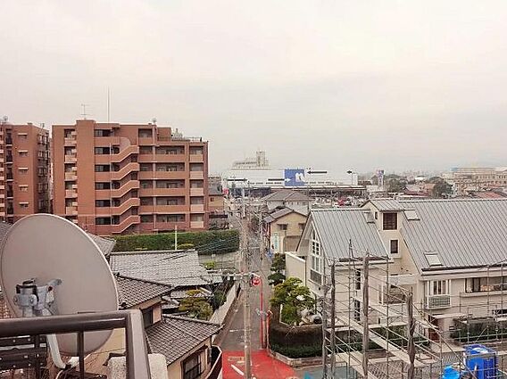 バルコニーから...