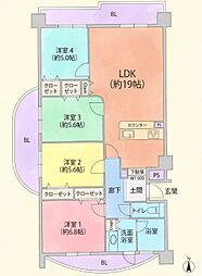 アネシス空港東5番館 4LDKの間取図画像