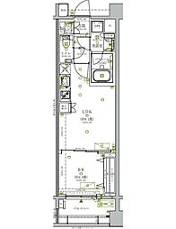 オープンレジデンシア桜並木ステーションフロント 1LDKの間取図画像