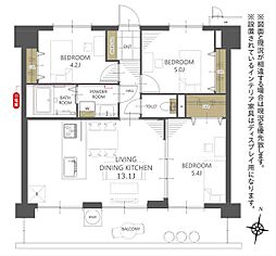 三愛シティライフ空港南2 3LDKの間取図画像