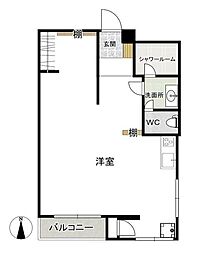 ローズマンション川端 ワンルームの間取図画像
