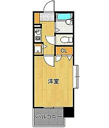 ダイナコートエスタディオ桜坂 1Kの間取図画像