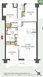 サンライフ別院2 3LDKの間取図画像