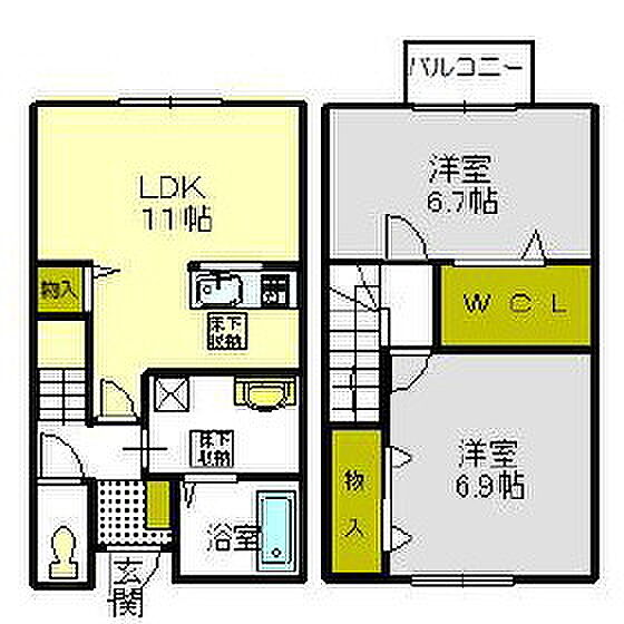 リブェール 102｜大阪府河内長野市南貴望ケ丘(賃貸テラスハウス2LDK・1階・62.74㎡)の写真 その2