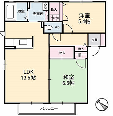 シャーメゾン　コンファーレ　Ｂ棟 101｜山口県宇部市北琴芝１丁目(賃貸アパート2LDK・1階・58.10㎡)の写真 その2