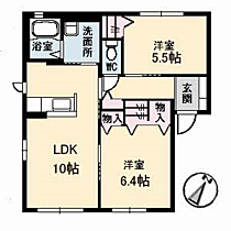 木もれ陽　一番館 101 ｜ 山口県山陽小野田市大字東高泊26-1（賃貸アパート2LDK・1階・54.81㎡） その2