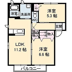 間取図画像 2LDK
