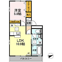 チューリップ 202 ｜ 山口県宇部市西小串２丁目6-1（賃貸アパート1LDK・2階・42.00㎡） その2