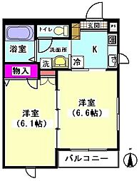 アーバンテス 2Kの間取図画像