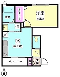 ナチューラ 1DKの間取図画像