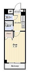 BLUEWILL 1Kの間取図画像