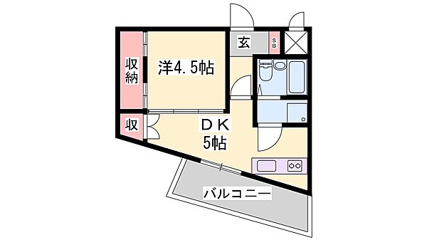 兵庫県高砂市阿弥陀町阿弥陀(賃貸アパート1DK・2階・35.04㎡)の写真 その2