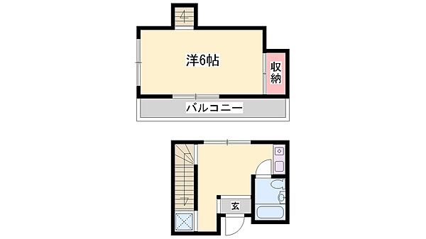 兵庫県姫路市坊主町(賃貸マンション1K・2階・18.00㎡)の写真 その2