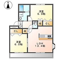 兵庫県加東市上中（賃貸アパート2LDK・2階・59.40㎡） その2