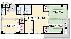 兵庫県相生市向陽台（賃貸マンション3LDK・3階・69.54㎡） その2