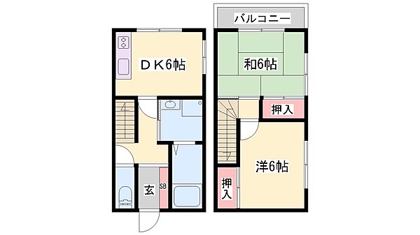 兵庫県高砂市曽根町(賃貸テラスハウス2DK・1階・56.14㎡)の写真 その2