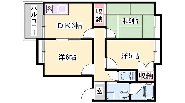 兵庫県加古川市平岡町高畑(賃貸アパート3DK・1階・52.99㎡)の写真 その2