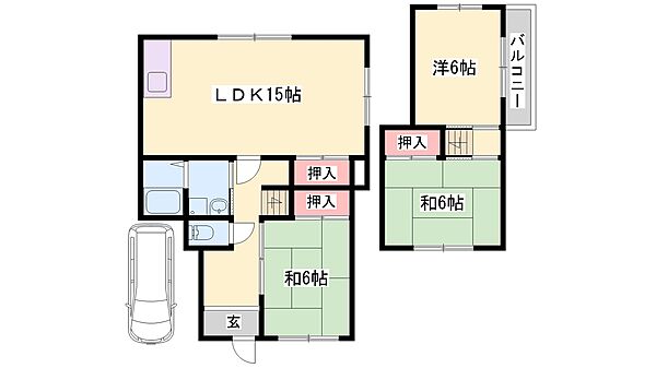 兵庫県高砂市阿弥陀町北池(賃貸一戸建3LDK・1階・74.44㎡)の写真 その2