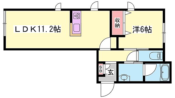 ビューテラス　イズミ 0103｜兵庫県西脇市和田町(賃貸マンション1LDK・1階・44.48㎡)の写真 その2