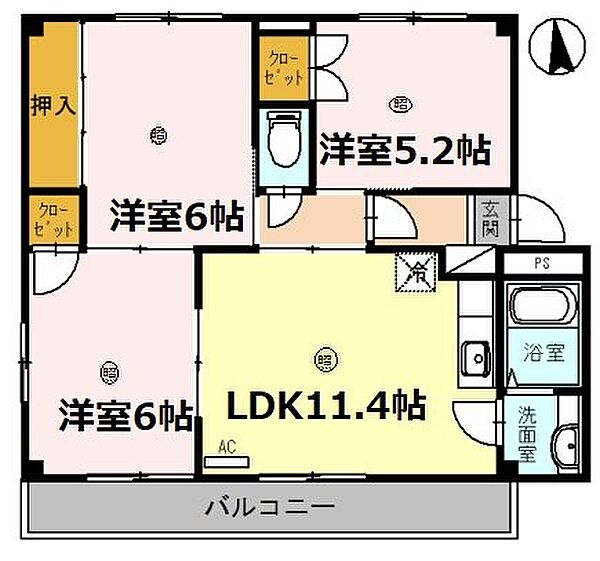 兵庫県たつの市龍野町末政(賃貸アパート3LDK・2階・61.15㎡)の写真 その2