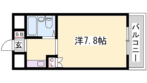 兵庫県姫路市梅ケ谷町(賃貸マンション1R・1階・21.20㎡)の写真 その2