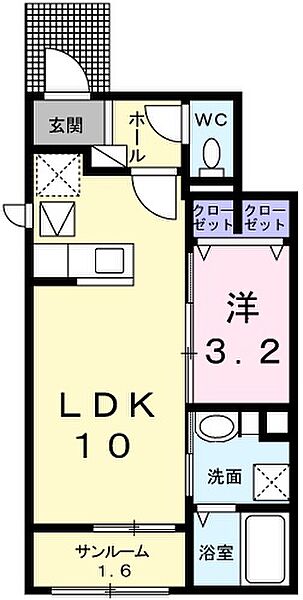 兵庫県姫路市飾磨区山崎(賃貸アパート1LDK・1階・36.29㎡)の写真 その2