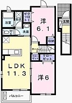 兵庫県相生市那波大浜町（賃貸アパート2LDK・2階・57.07㎡） その2