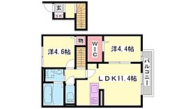 兵庫県加古川市尾上町口里（賃貸アパート2LDK・2階・53.80㎡） その2