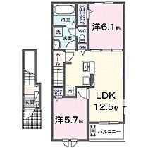 兵庫県姫路市勝原区山戸（賃貸アパート2LDK・2階・56.44㎡） その2