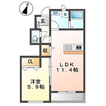 兵庫県加東市上中３丁目（賃貸アパート1LDK・1階・42.54㎡） その2