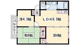 兵庫県姫路市東山（賃貸アパート3LDK・2階・56.60㎡） その2