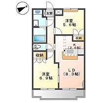 兵庫県姫路市飾磨区阿成鹿古（賃貸アパート2LDK・1階・54.55㎡） その2