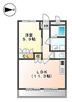 兵庫県加西市北条町古坂７丁目（賃貸アパート1LDK・1階・41.04㎡） その2