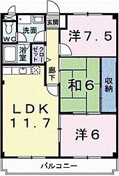マリッチ今宿 3LDKの間取図画像