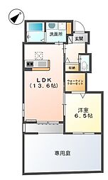北条鉄道 北条町駅 徒歩8分の賃貸アパート 1階1LDKの間取り