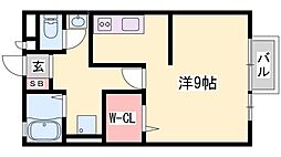 ル・シェル・コート ワンルームの間取図画像