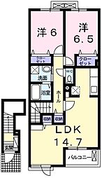 ラ・グラシア3 2LDKの間取図画像