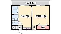 エル・グランド 1DKの間取図画像