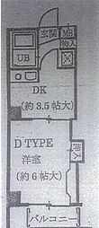 ベルトピア手柄2 1Kの間取図画像