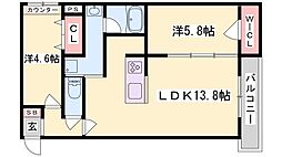 センターラ 2LDKの間取図画像