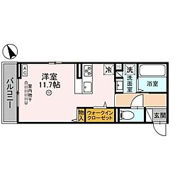 D-PLACE神田町 ワンルームの間取図画像