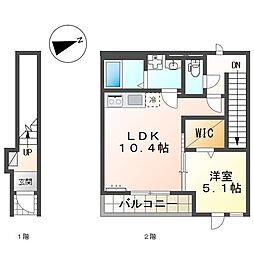 アヴェリア 1LDKの間取図画像