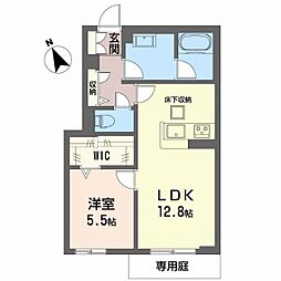 ニコスビル 1LDKの間取図画像