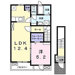 ファンド今宿2 1LDKの間取図画像