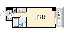 ウイングス北平野 ワンルームの間取図画像